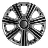 Колпаки R14 на колеса STAR DTM Super Silver карбон машину, диски, авто (комплект 4 шт)