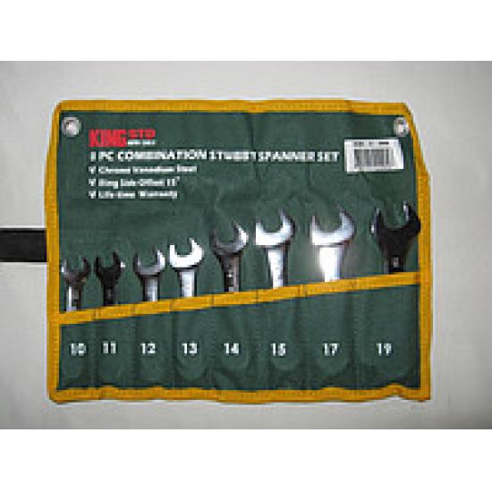 Набор ключей (рожк./нак.короткий) King STD (к-т 10 шт/ 10-22 mm/чехол) - 1