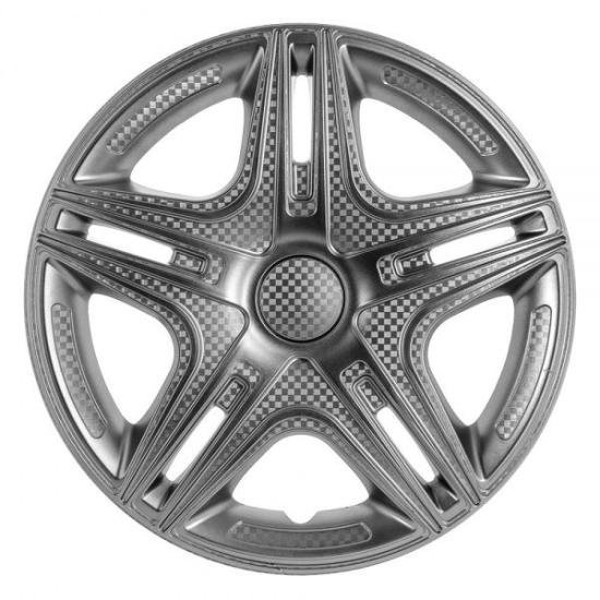 Колпаки R14 на колеса STAR Дакар карбон машину, диски, авто (комплект 4 шт) - 1