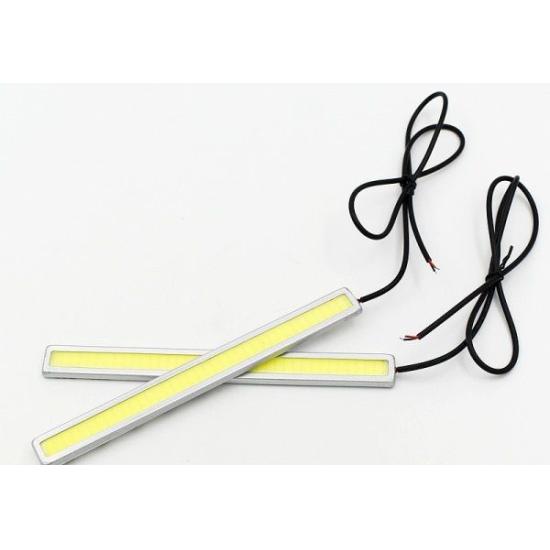 Ходовые огни LED DRL-COB-14 см. White (корпус серебристого цвета) - 1