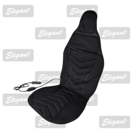 Накидка на сиденье с подогревом Elegant черная 117х50 см. - 1