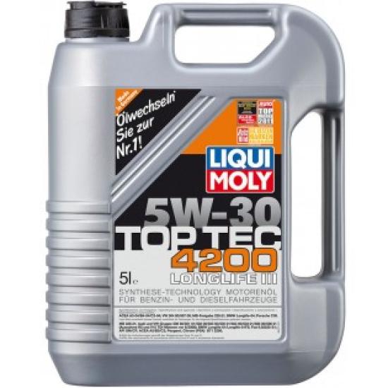 Масло моторное Liqui Moly Top Tec 4200 5W-30 HC-синтетическое для дизеля, бензиновых двигателей 5 л - 1