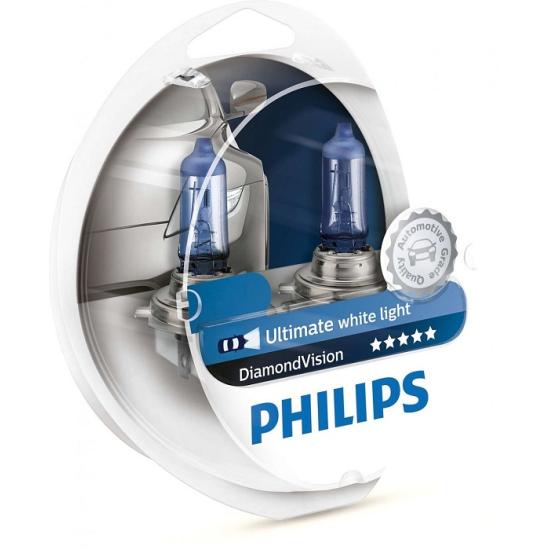 Лампа PHILIPS H 4 12V 60/55W Diamond Vision (к-т 2шт) S2 - 1